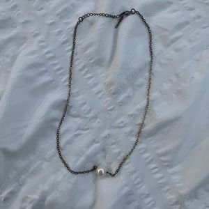 Silver Single Pearl Necklace